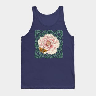 Celtic Peony and Comma Butterfly Tank Top